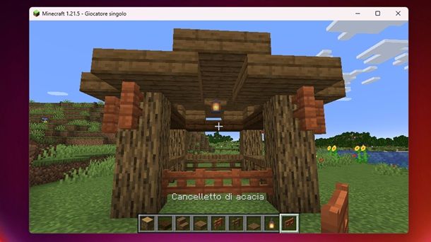 Cancelletto di acacia Minecraft