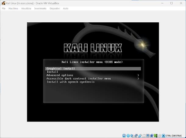 Come installare Kali Linux su VirtualBox