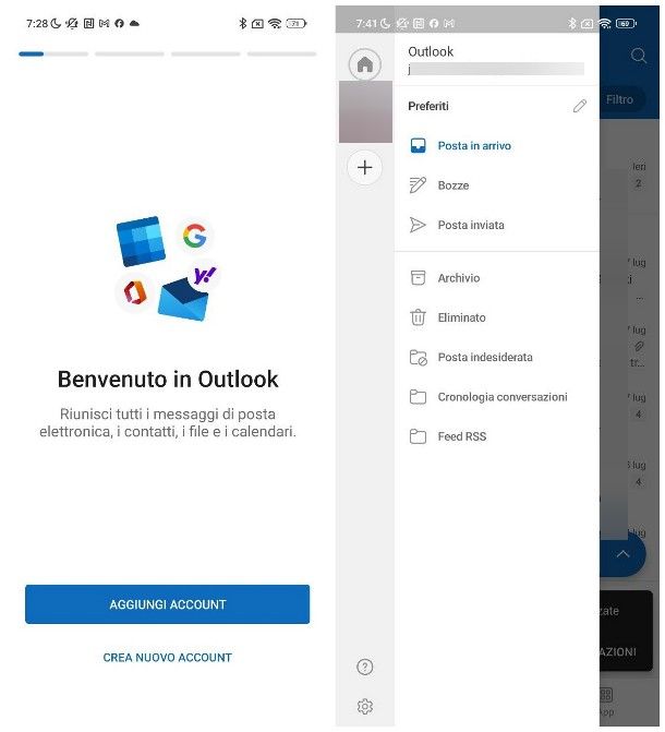 Come accedere e disconnettersi da Outlook