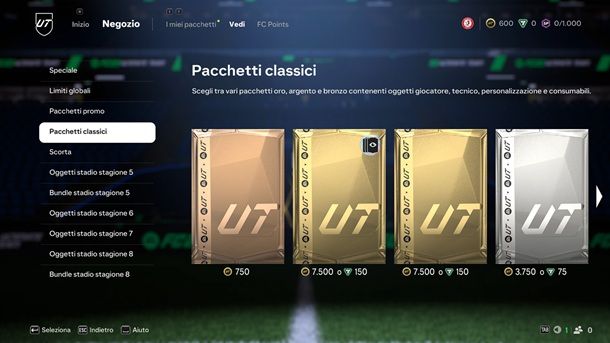 Come acquistare pacchetti Ultimate Team EA Sports FC 25