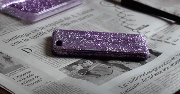 Glitter case rosa