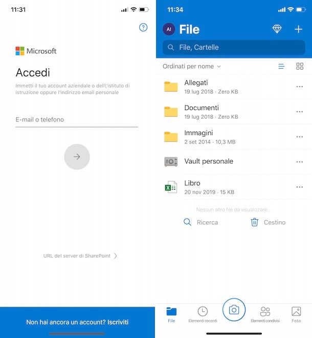 Come accedere a OneDrive da cellulare