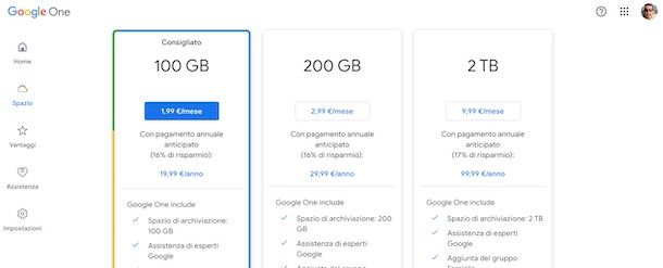 Come aumentare spazio su Google Drive