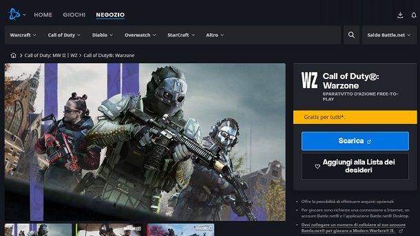Warzone 2.0 Battle.net gratis