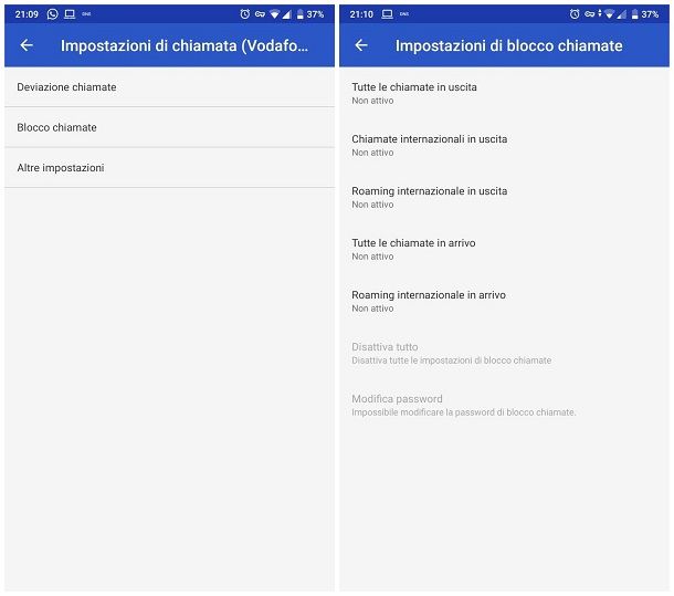 Come disattivare il blocco delle chiamate in uscita