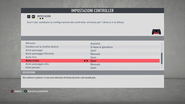 Migliori impostazioni cross FIFA