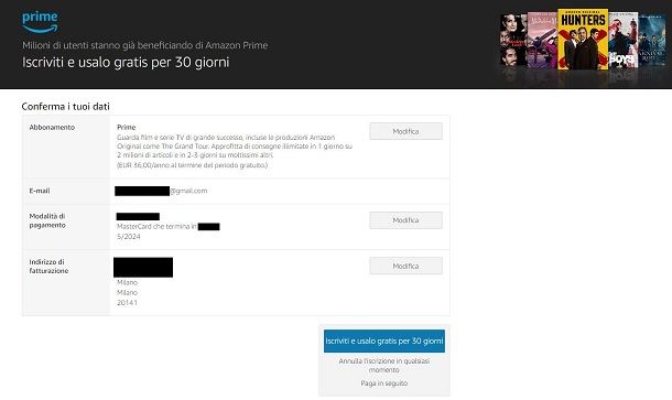 Attivare Prime Video