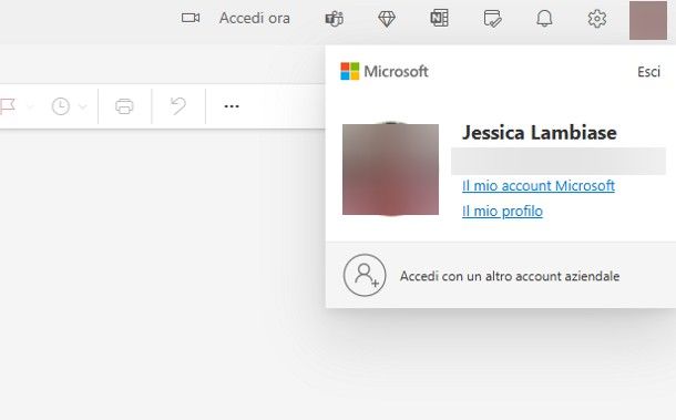 Come accedere e disconnettersi da Outlook