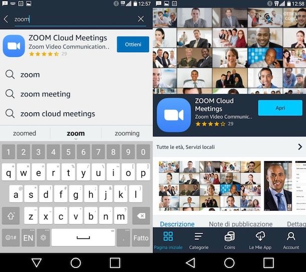 Installare Zoom su Android da store alternativi