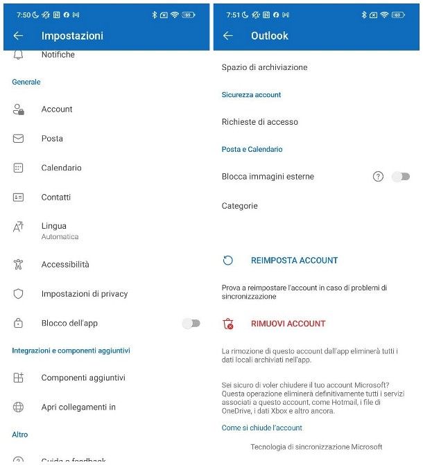 Come accedere e disconnettersi da Outlook