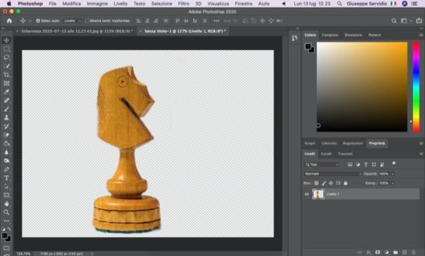 Eliminare sfondo su Photoshop