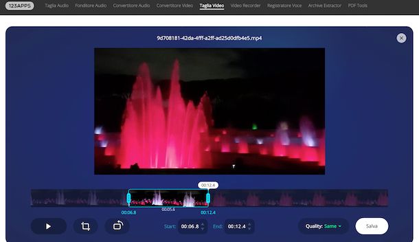 Taglia Video Online di 123apps