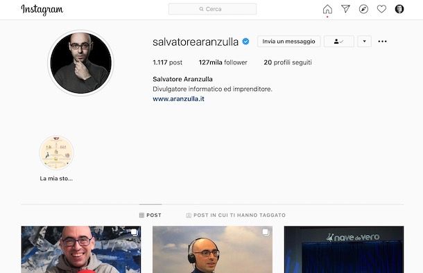 Profilo Instagram di Salvatore