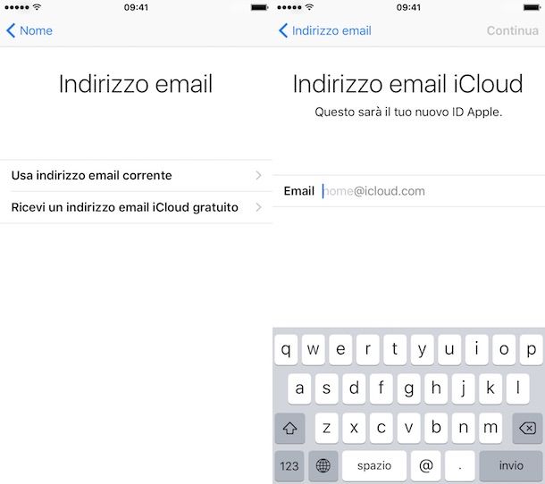 Creare un nuovo indirizzo email