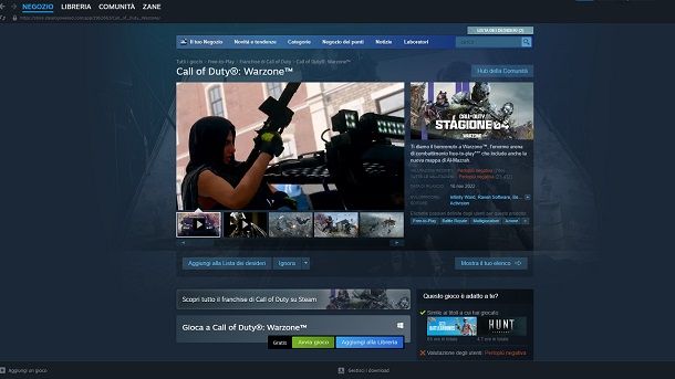 Scaricare Call of Duty Warzone 2.0 da Steam