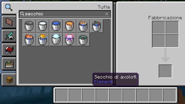 Secchio di axolott Minecraft