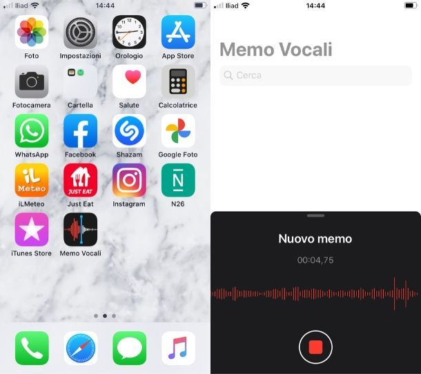 Memo vocali iPhone