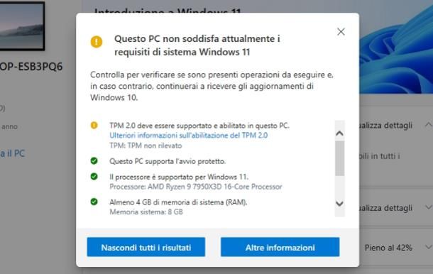 Come aggiornare Windows 10 a Windows 11 senza requisiti