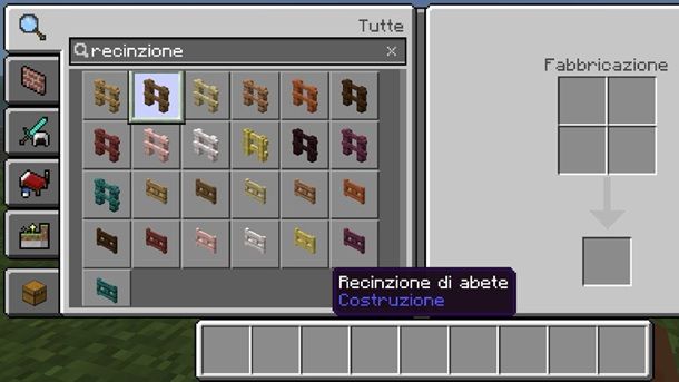 Minecraft Bedrock Recinzione
