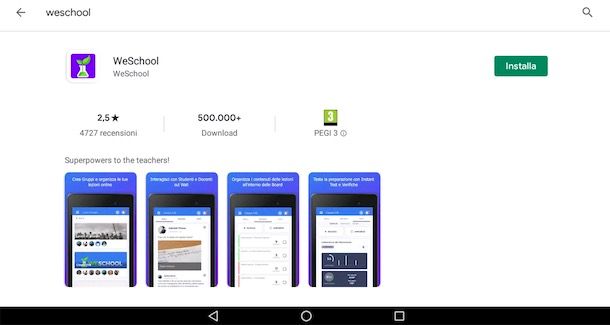 Come scaricare WeSchool su Android