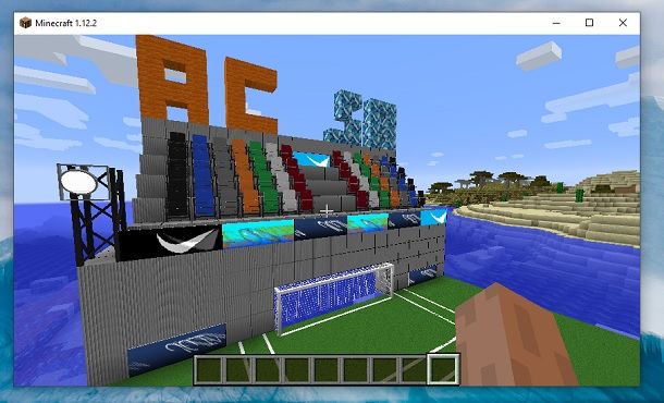 Spalti campo calcio Minecraft