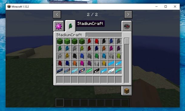 Inventario StadiumCraft Minecraft