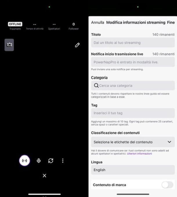 Live Twitch smartphone