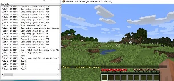 Entrare server Spigot Minecraft