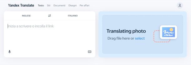 Tradurre foto online