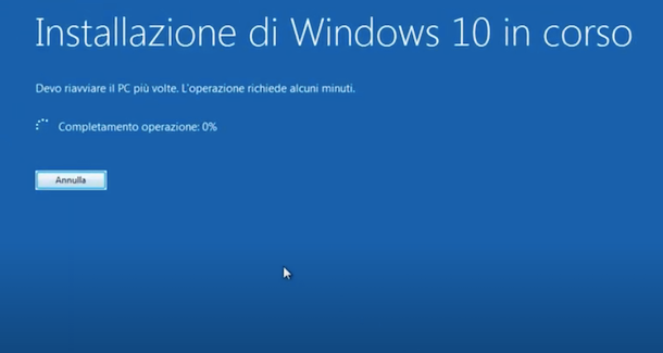 Aggiornare a Windows 10