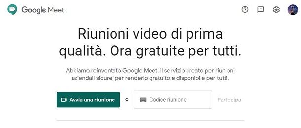 Accedere a Google Meet