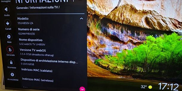 Informazioni Smart TV LG