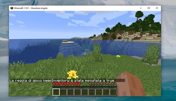 Mantieni inventario Minecraft