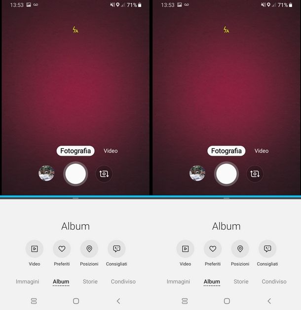 Dividere lo schermo in due Samsung Android 9.0 o superiore