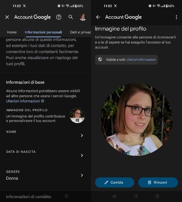 Come eliminare foto account Google
