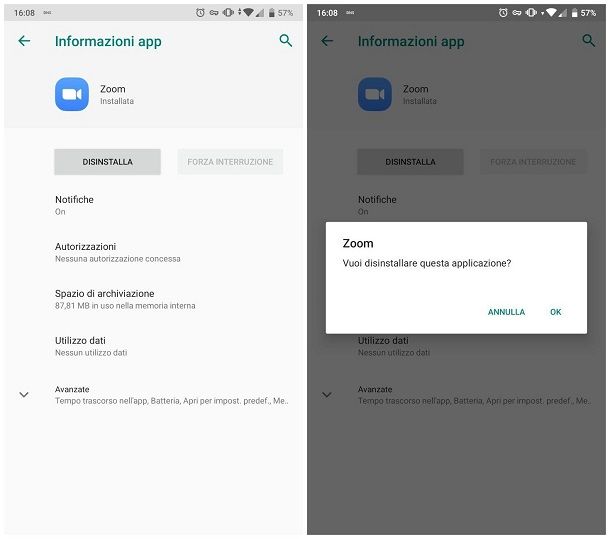 Come disinstallare Zoom da Android
