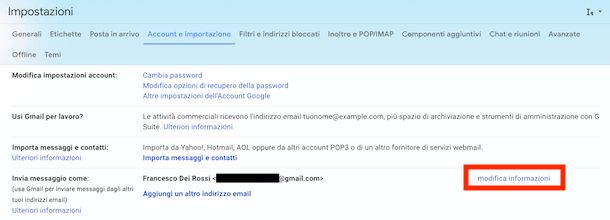 Change name associated with account
