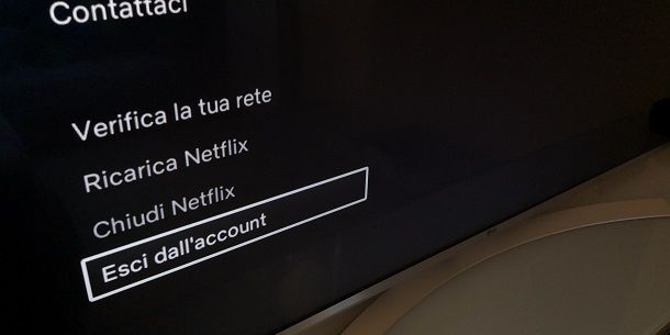 Uscire dall'account Netflix da Smart TV