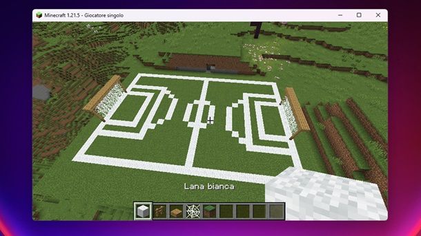 Campo da calcio Minecraft finito