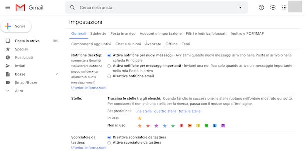 Notifiche Gmail Web