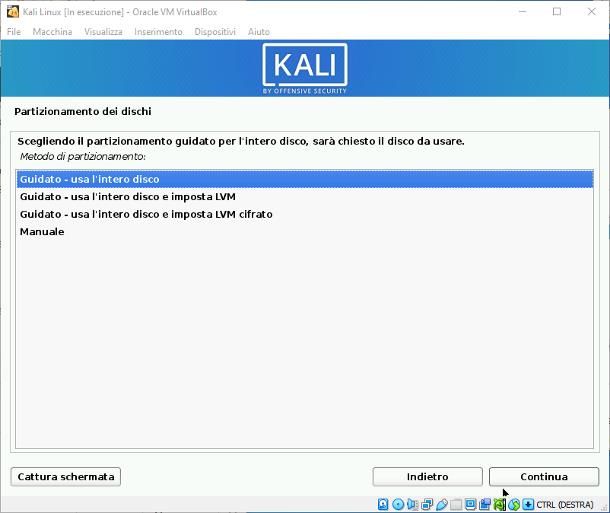 Come installare Kali Linux su VirtualBox