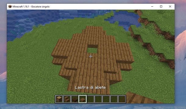 Lastra di abete Minecraft