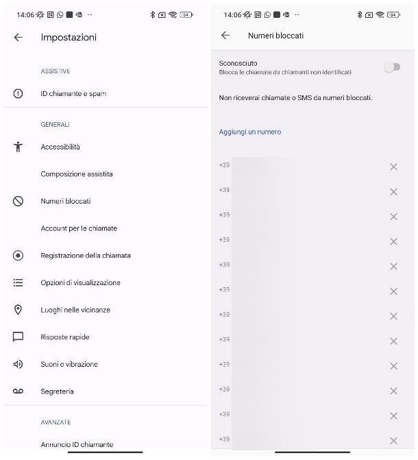 Come sbloccare un numero bloccato su Android