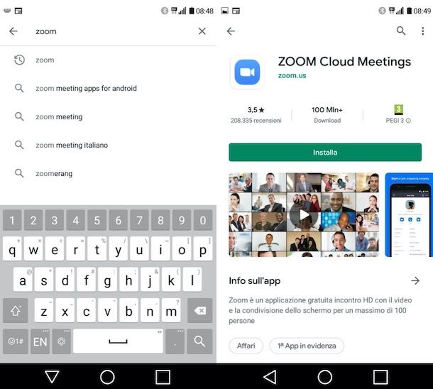 Installare Zoom in italiano su Android