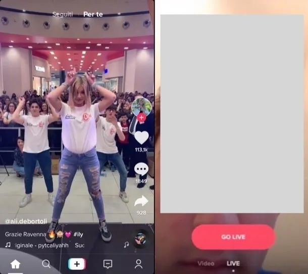 Live TikTok smartphone