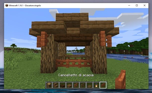 Cancelletto di acacia Minecraft