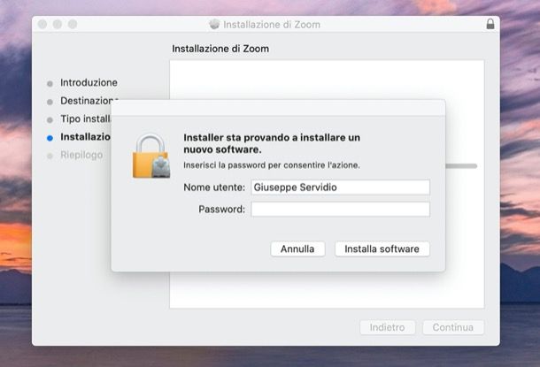 Installare Zoom in italiano su Mac