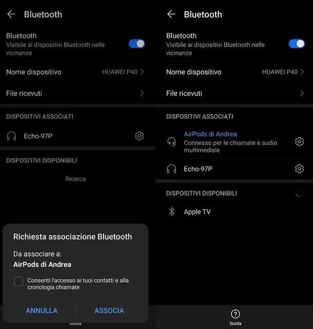Come collegare AirPods a Huawei