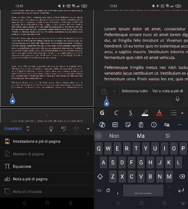 Come inserire le note in Word su smartphone e tablet