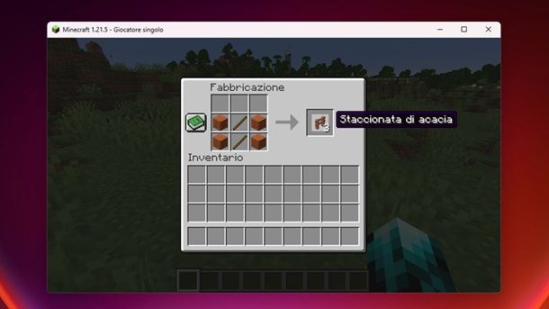 Staccionata di abete Minecraft